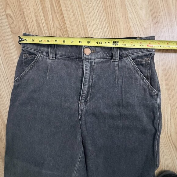 Democracy High Rise Wide Leg Jeans Womens Size 12 Charcoal Denim - Picture 3 of 8